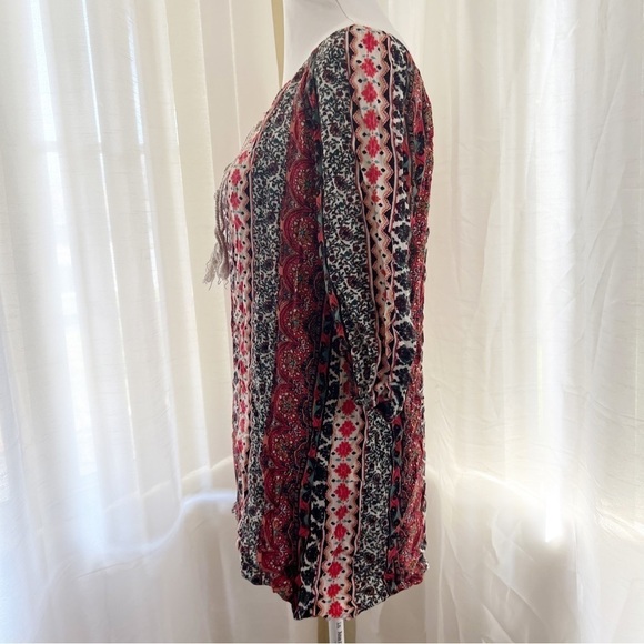 Boho print Tunic top Size Medium r.2.d - Picture 2 of 10